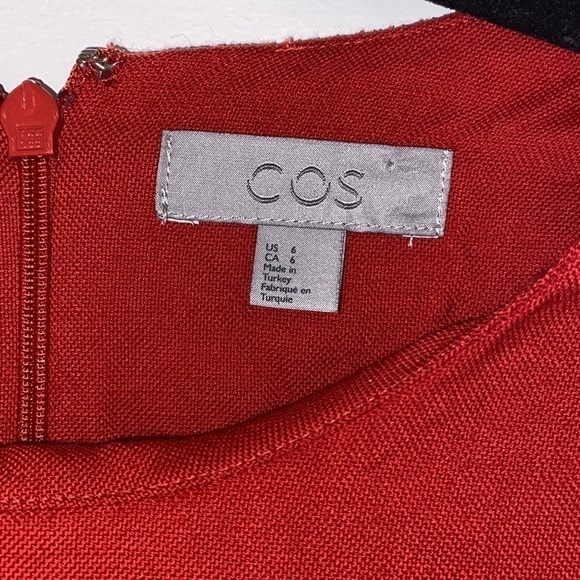 cos pleated midi dress with long sleeves Size 6 - Picture 4 of 11